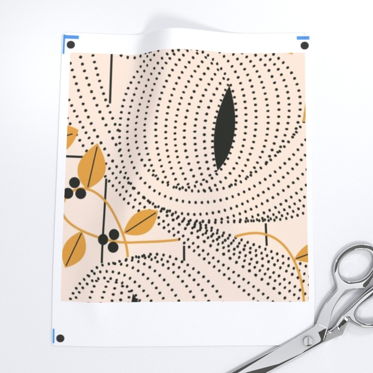 Art Nouveau Goldenrod Yellow Organic Botanical Graphic Lines Custom Removable Wallpaper by Spoonflower Peel & Stick Wallpaper 2FT Wide